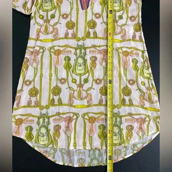 Debbie Katz Western Equestrian Print Embroidered Tunic Dress Coastal Cowgirl - Picture 8 of 9